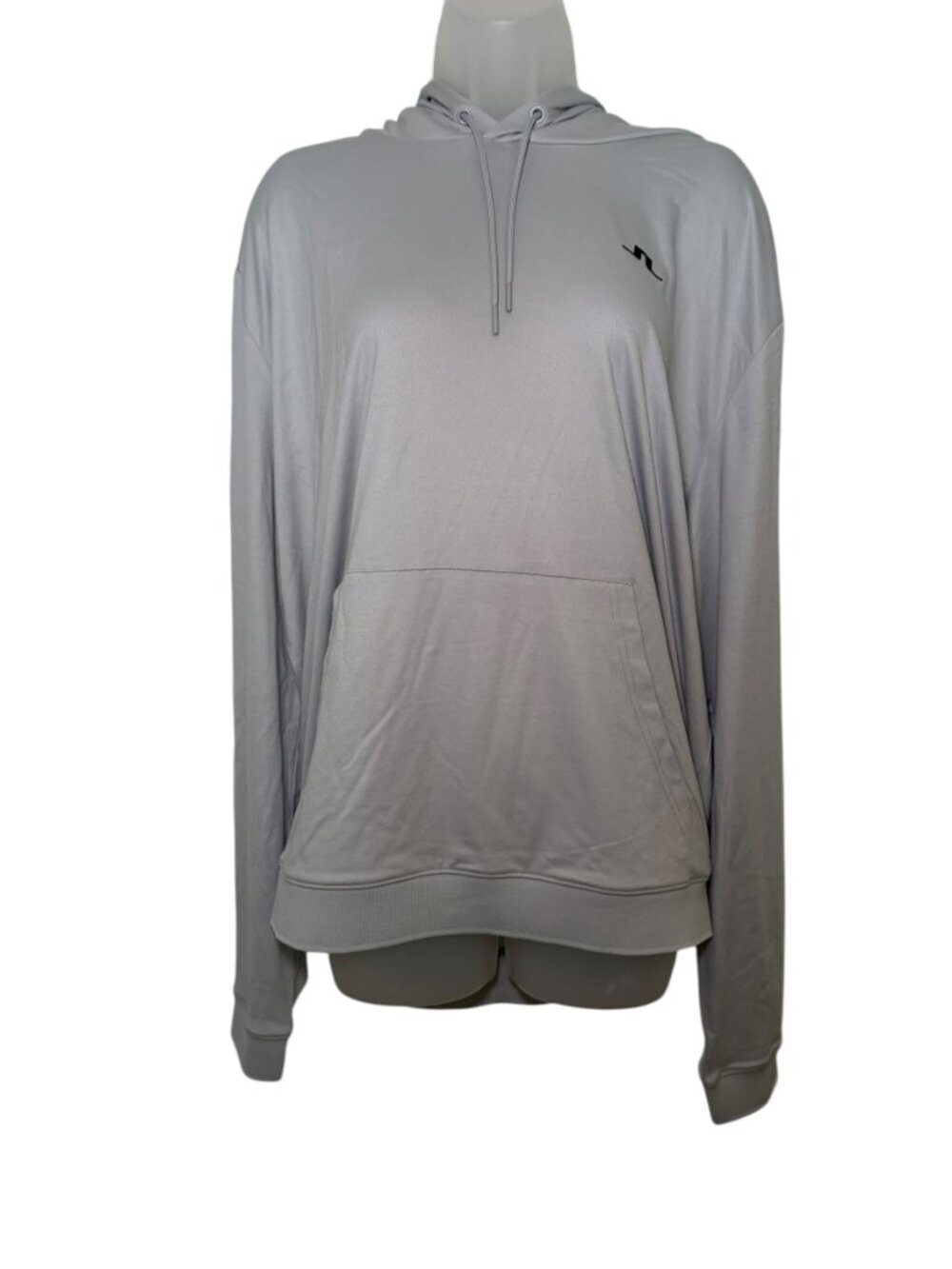 J. Lindeberg Roland Hoodie Gray XXL NWT Lightweight Logo Pullover - Picture 2 of 6